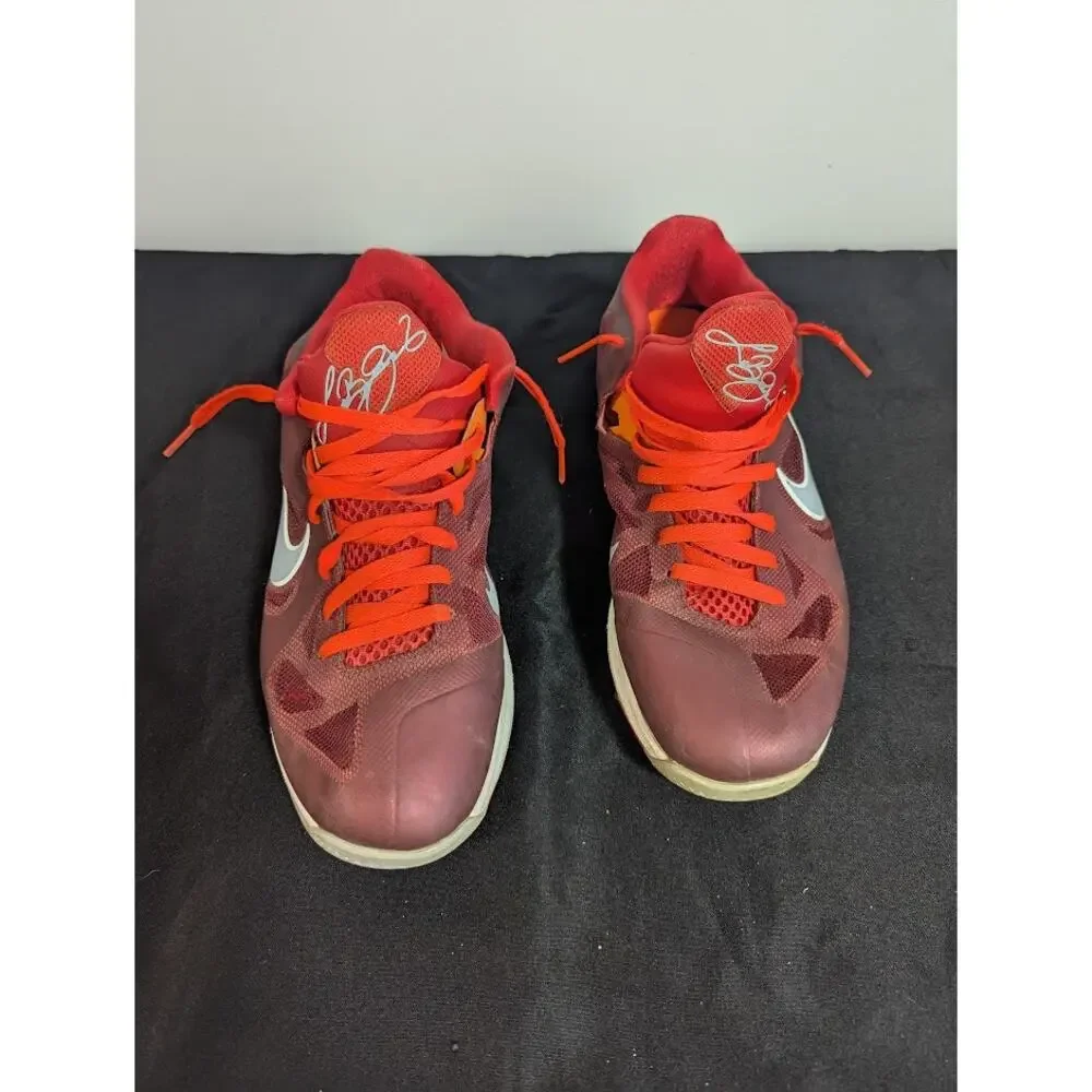 Nike LeBron 9 Low Cherry 510811-600 Men’s Size 11 Basketball Shoes Red Grey - Picture 7 of 7